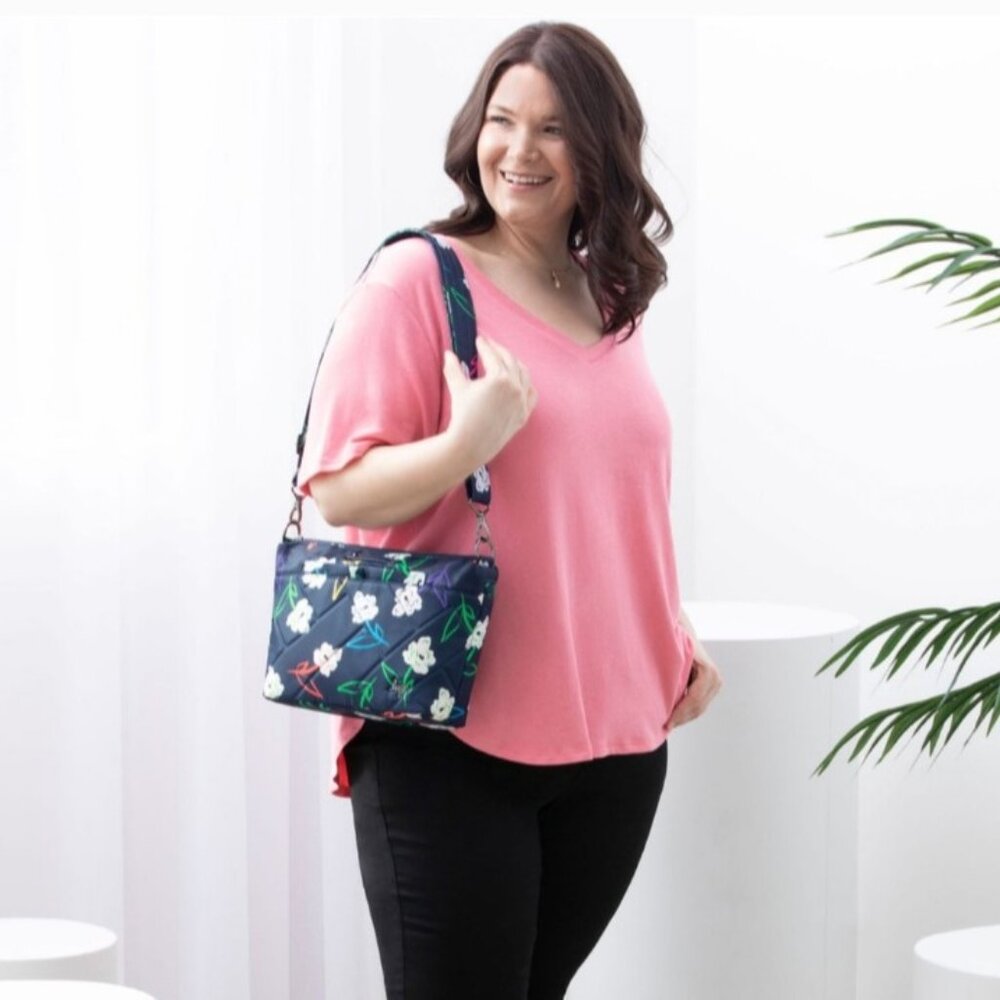 Lug Flare 2 Crossbody Bag in Bright Floral With 2 Straps, NWT